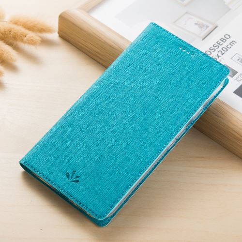 Etui en PU titulaire de la carte de texture croix bleu stand pour Samsung Galaxy A8 (2018)