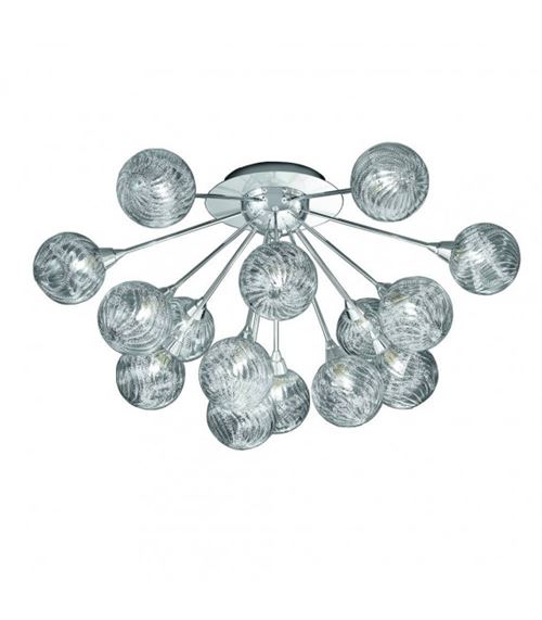 Plafonnier chrome Protea 15 Ampoules