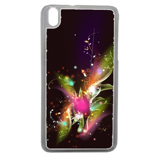 Coque Décor Abstrait Feuille Arabesque Compatible Htc Desire 816 Transparent