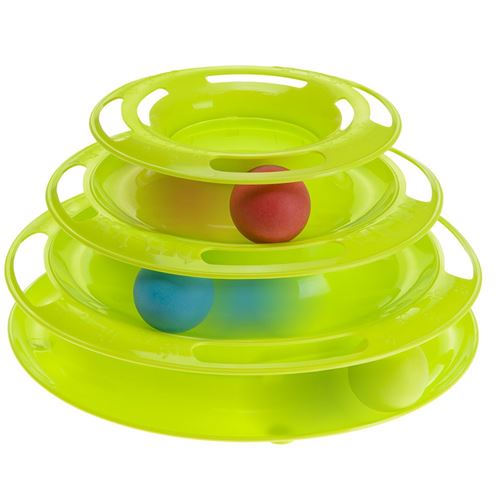 Comparer les prix de Ferplast Ferplast Jeu interactif pour Chats TWISTER en Plastique, avec Pieds Anti-dérapant, 4 couches, 3 Balles Incluses