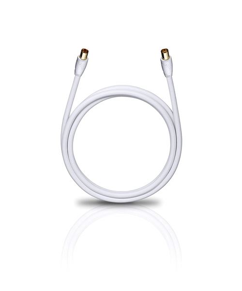 Oehlbach 163 Easy Connect Câble d'antenne HD 2 m Blanc