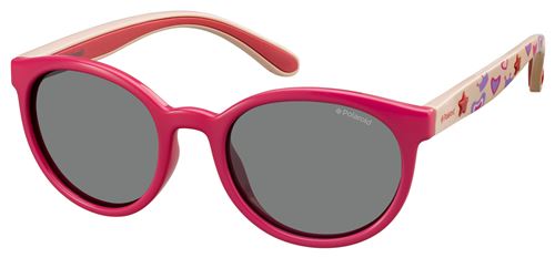 Polaroid Lunettes De Soleil 8014/Smbt/Ai Junior Rondes Fuchsia/Gris