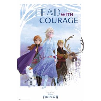 Affiche Disney Frozen Lead With Courage - 1