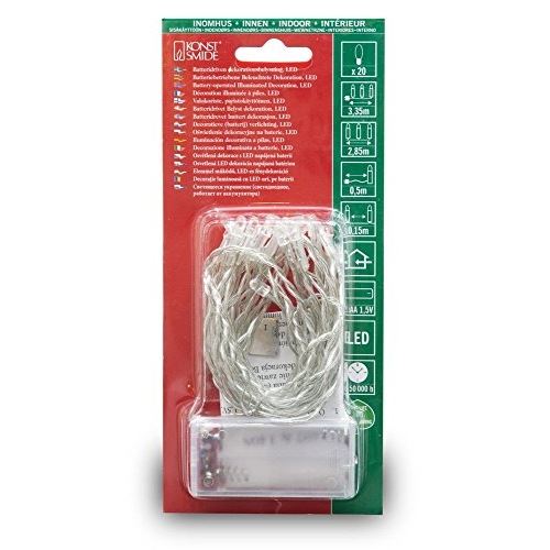 Konstsmide 1408-553 guirlande led, plastique, transparent