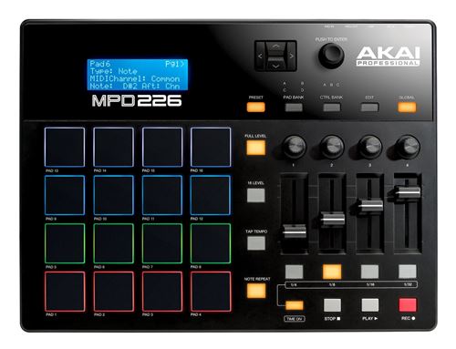 Akai Pro - RAP MPD226 16 pads 4 faders 4 potentiomètres