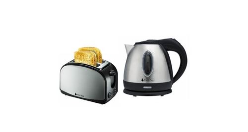 Bouilloire inox 1630W 1.2L Black Pear BSF1216 + Grille pain 2 fentes Black Pear BGP400