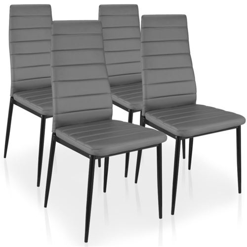 Paris Prix - Lot De 4 Chaises Design kaïus 95cm Gris