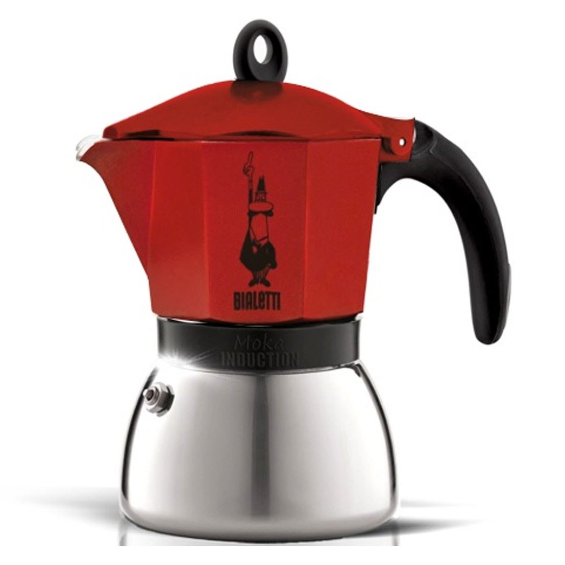 Bialetti 0004923 cafetière moka induction 6 tasses aluminium rouge/inox Achat & prix fnac