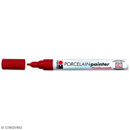 MARABU  125&nbsp;1/2&nbsp;mm Feutre &agrave; Peinture pour Porcelaine Cerise