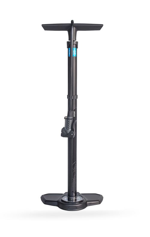 Pro pompe au sol Sport avec manomètre FV/AV 65 cm noir