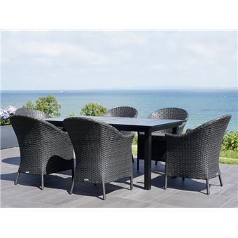 Salon De Jardin Table De Jardin 6 Chaises De Jardin Noir