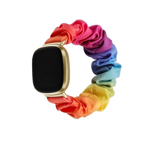 Bracelet en toile élastique pour Fitbit Versa 3 / Sense - Multicolore(Taille S)
