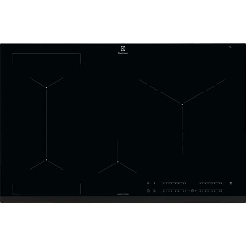 Electrolux EIV83446 - Table de cuisson à induction - 4 plaques de cuisson - Niche - largeur : 75 cm - profondeur : 49 cm - noir - avec avant biseauté