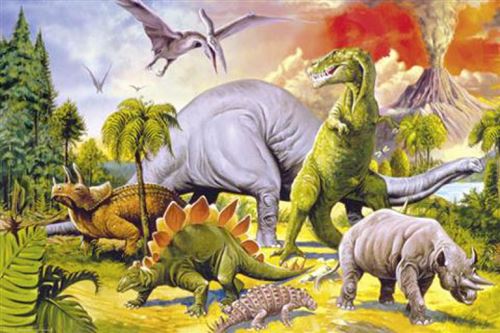 Dinosaures Poster - Collage (61x91 cm)