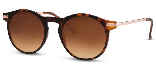 CWI lunettes de soleil unisexe panto brun-or (tortue)/brun (CWI416)