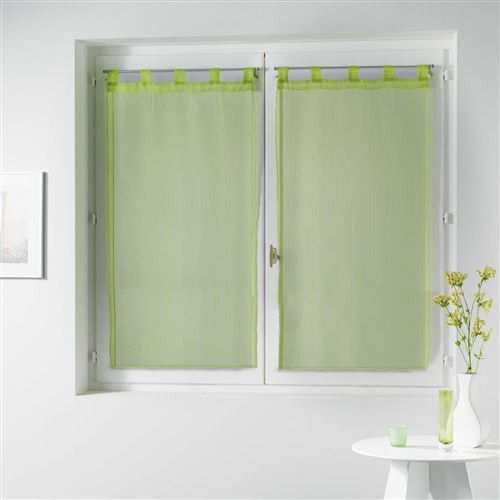 Paire droite passants 2 x 60 x 90 cm voile raye horizon Vert