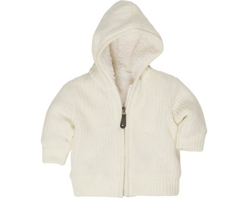 Playshoes cardigan à capuche et motif côtelé beige junior