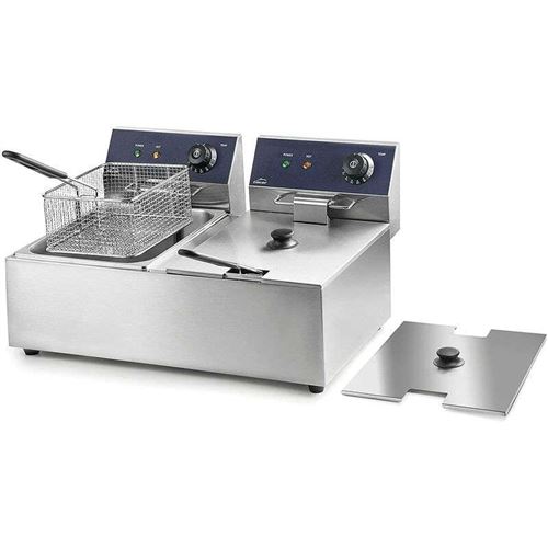 Non Communiqué Gris Lacor Friteuse. 12 L Dhuile. 3 Kg De Frites. Cuve Amovible Inox.