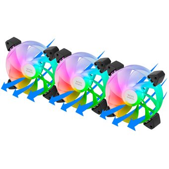 Lot de 3 Ventilateurs de boitier Xigmatek Starlink Ultra RGB (Blanc) à