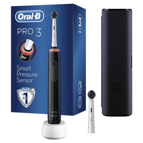 Oral-B Pro 3 3000 Adulte Brosse À Dents Rotative Oscillante Noir, Blanc