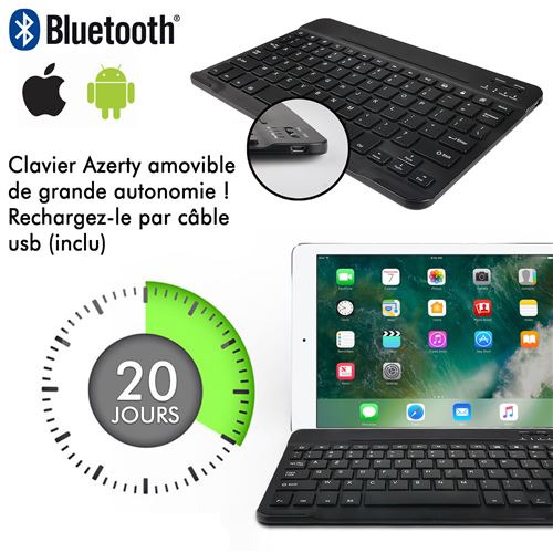 Housse Tablette XEPTIO Etui avec clavier Bluetooth AZERTY pour