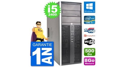 Pc tour hp 8200 intel core i5-2400 ram 8go disque dur 500go windows 10 wifi