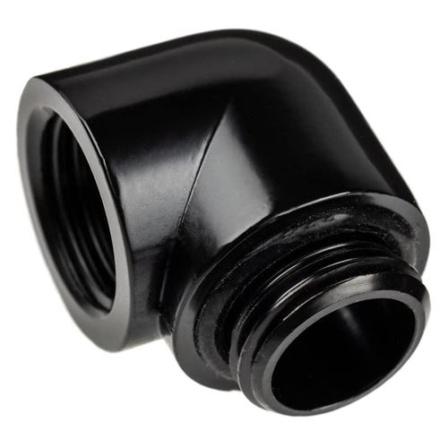 Alphacool Eiszapfen Adapter 90 Degrés G1/4 AG sur G1/4 IG - noir