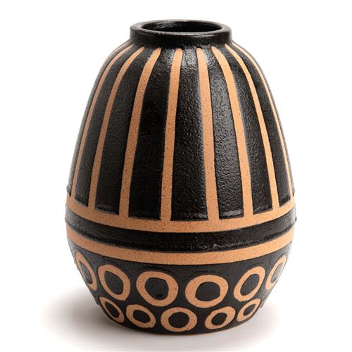 Non Communiqué Noir Vase Meyya 21 Cm - Amadeus - Grès