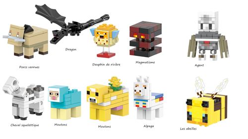 Set de 16 pièces Figurine Minecraft 3-7cm - Figurine pour enfant - Achat &  prix