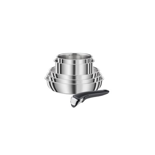 SEB L653S604 Batterie de cuisine 6 pieces COMPACT - Tous feux dont induction - Inox