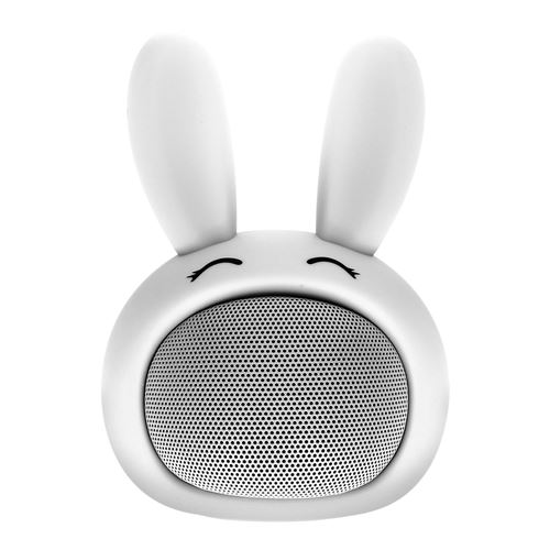 Enceinte Bluetooth 3W Autonomie 3h Design Lapin Lumineux Moxie Blanc