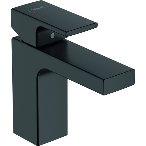 Hansgrohe Vernis Shape Single lever basin mixer 100 without waste set - Matt Black - 71569670