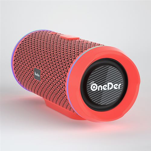 Enceinte Bluetooth OneDer V10 Portable Sans Fil rouge
