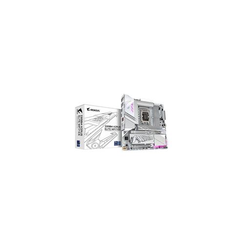 GIGABYTE Z890M AORUS ELITE WIFI7 ICE Motherboard - Supports Intel Core Ultra (Series 2) CPUs, 12+1+2 phases VRM, up to 8800MHz DDR5 (OC), 1xPCIe 5.0 + 2xPCIe 4.0, Wi-Fi 7, 2.5GbE LAN, USB 4