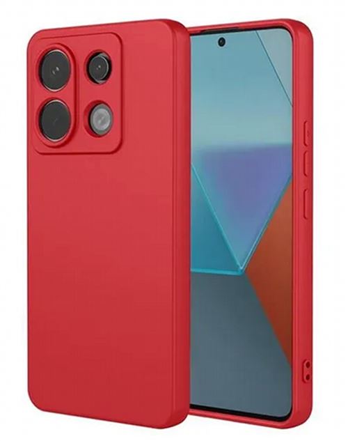 Coque pour Xiaomi Redmi Note 13 Pro 4G / Poco M6 Pro 4G - housse etui silicone gel fine + film ecran - ROUGE - htdmobiles