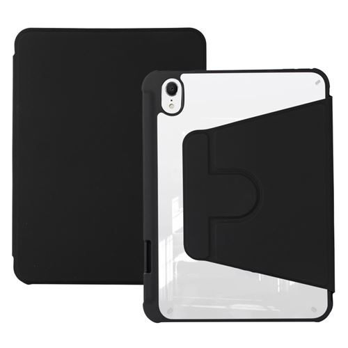 Non Communiqué Noir Etui En Pu + Tpu Anti-Chute Avec Béquille Rotative Pour Votre Ipad Mini (2021)
