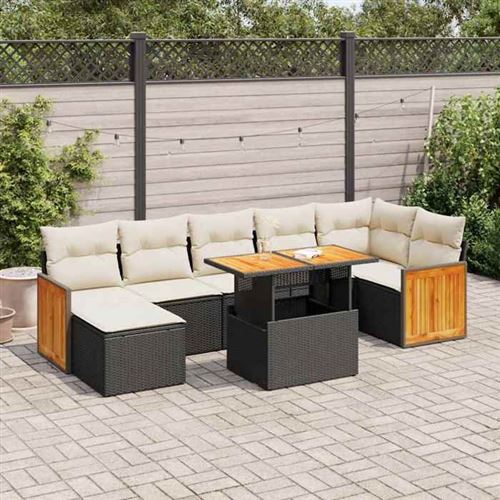 Non Communiqué Noir Salon De Jardin Modulable Vidaxl Resine Tressee 8 Pieces X 59 X 69 6 Personnes