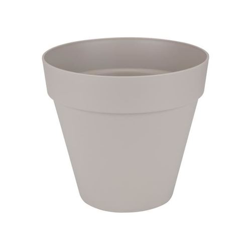 Elho Loft Urban 30cm Round Plastic Outdoor Plant Pot - Warm Grey