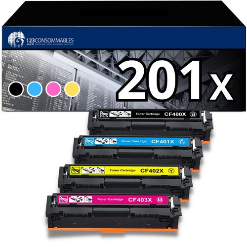 Non Communiqué Noir Pack 4 Toners Compatible Hp 201XL