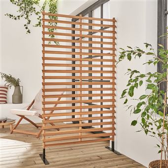 Paravent extérieur en bois 100cm acacia intérieur extérieur - Accessoires  mobilier de jardin - Achat & prix