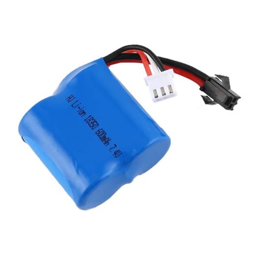 7.4V 600mAh Li-ION Battery for RC Boat Compatible with Skytech H100 H102 H106, Syma Q2 Q3 Size : 40x38x21mm, Weight : 48g