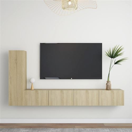 VIDAXL - Ensemble Meuble TV 3 Pièces - Design Moderne - Sonoma Chêne - Image 2