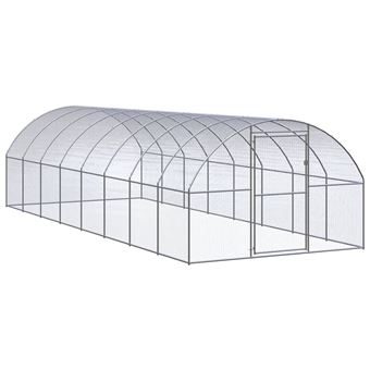vidaXL Kippenren 3x8x2 m gegalvaniseerd staal3095466 - 1
