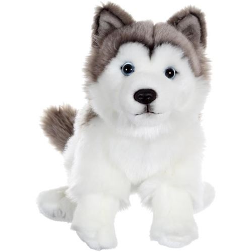 Peluche Chien Husky - Gipsy Toys - Assis, 25 Cm