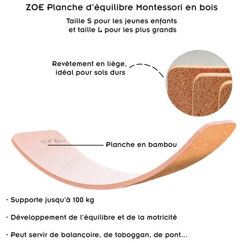 Planche d'équilibre Montessori en bois - MON MOBILIER DESIGN - ZOE