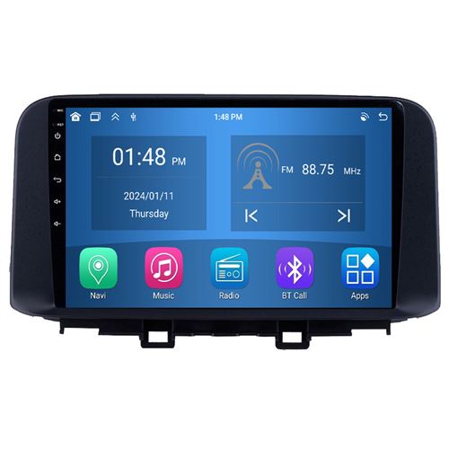 Autoradio RoverOne® Bluetooth CarPlay Android Auto Navigation 4Go RAM 64Go ROM pour Hyundai Encino 2018-2019