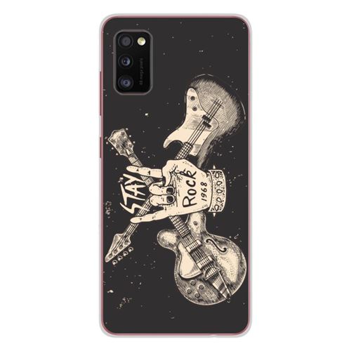 Coque en silicone imprimée compatible Samsung Galaxy A41 Stay rock
