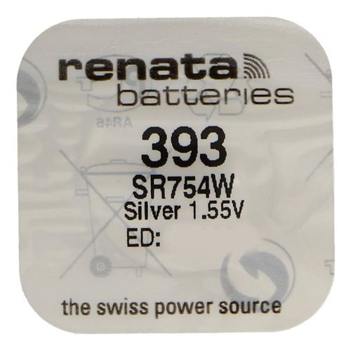 RENATA Pile bouton Silver Oxyde 393 / SR754W 0% mercure