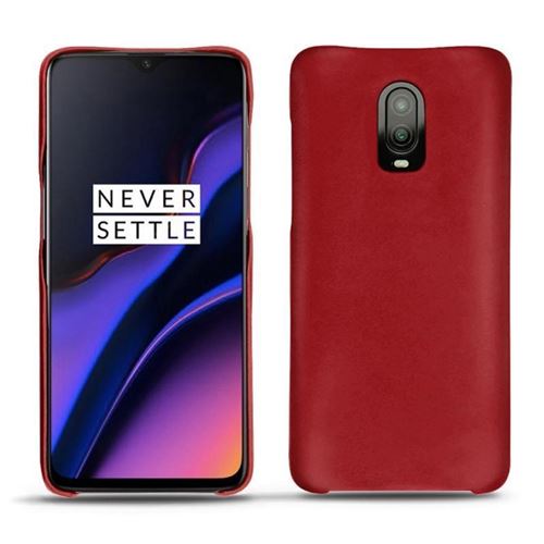 Coque cuir pour OnePlus 6T - Coque arrière - Cuir Perpétuelle - Rouge - NOREVE