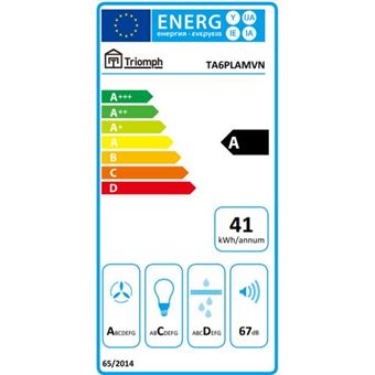 Hotte aspirante Plasma inclinée TA6PLAMVN Noir 60 cm 623m3/h